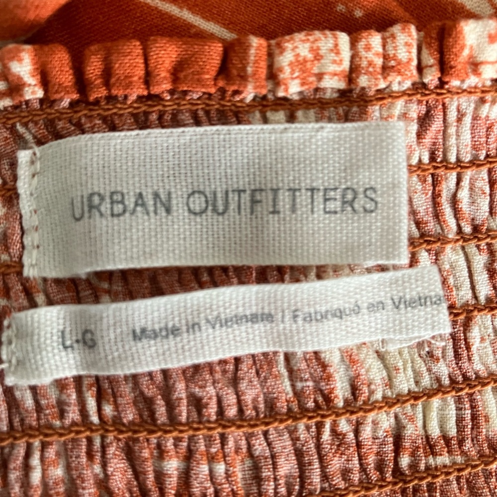 Tie Strap Orange Urban Outfitters Dress - Picture 5 of 6